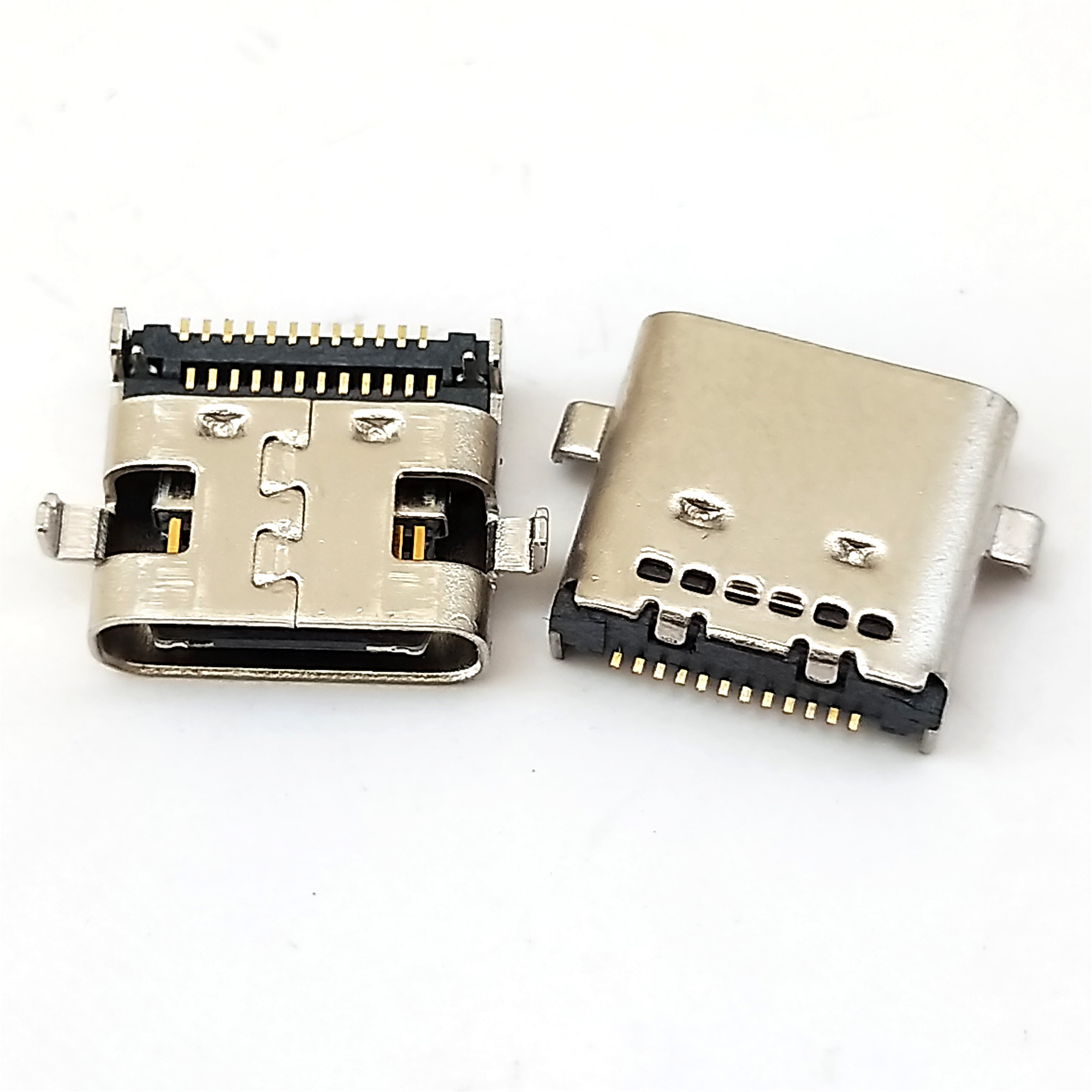 USB Type-C沉板母座0.8mm 双贴24P 双排SMT 贴片式