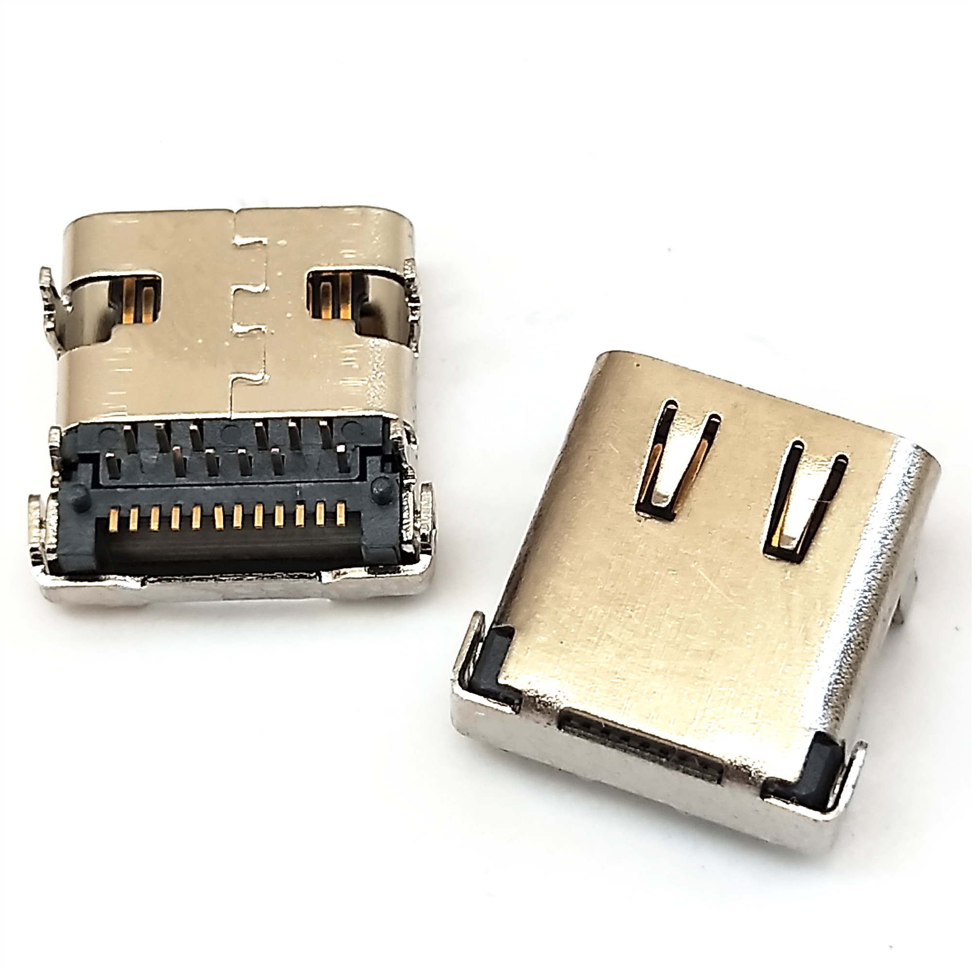 TYPE-C母座24Pin板上型前插后贴 DIP+SMT 带上盖USB3.